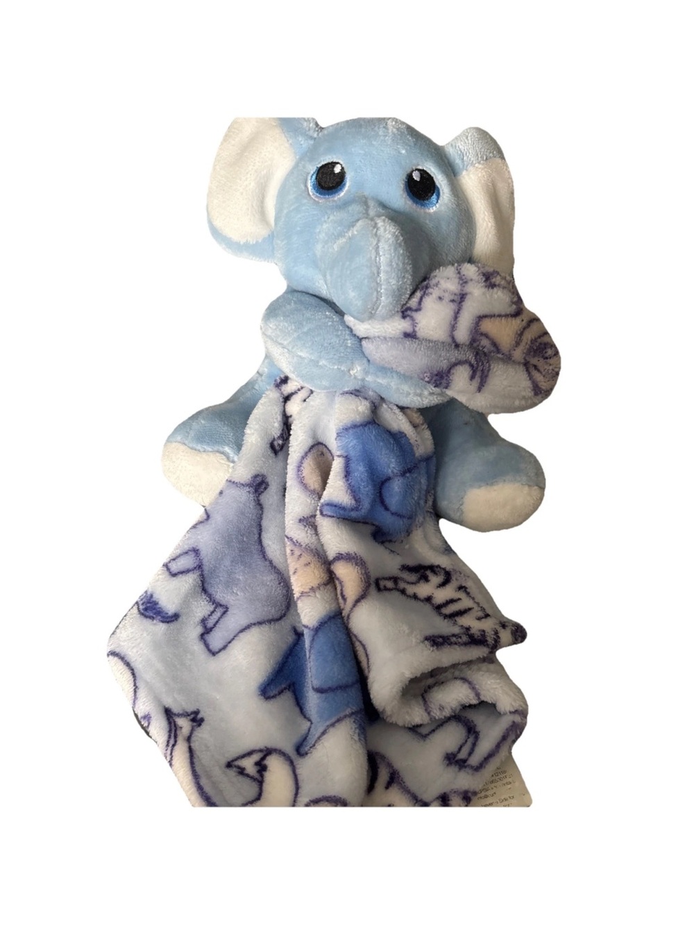 Plush Blue Elephant Lovey Security Blanket - little beginnings brand